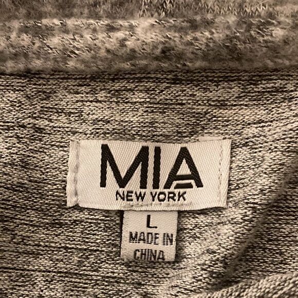 MIA New York Girls Heather Gray Hoodie With Sequin Covered Hood. Size Large. - Picture 7 of 9